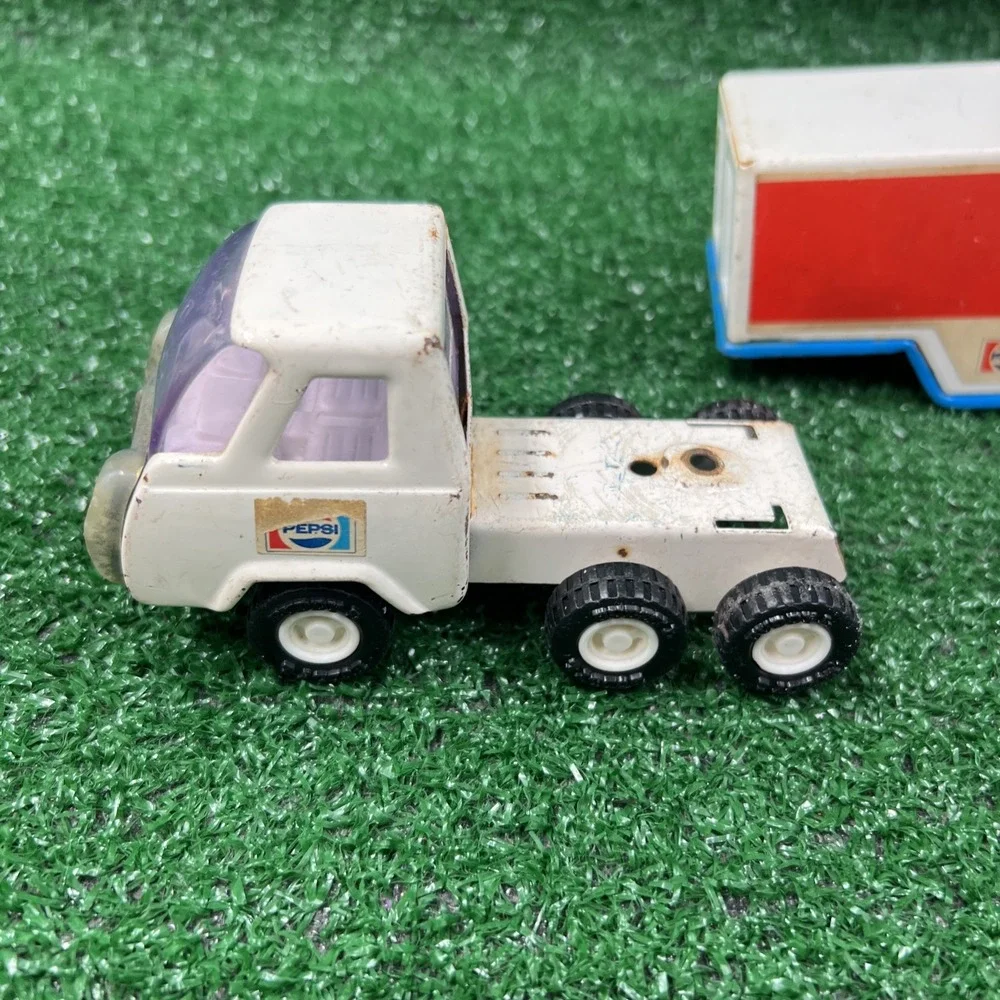 Pepsi Cola Buddy L Metal & Plastic Semi Truck & Fork Lift Missing Lifts Vintage‎